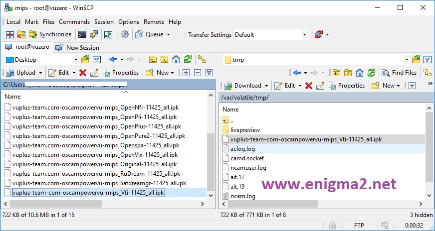How to install OSCAM on VTI 15.0 5 VTI OSCAM ipk