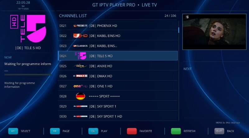 [PLUGIN] GT IPTV Player Pro